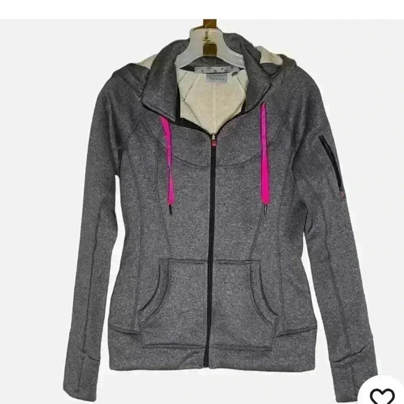 Athleta Jackets & Blazers - Athleta fuse scuba zip hooded jacket